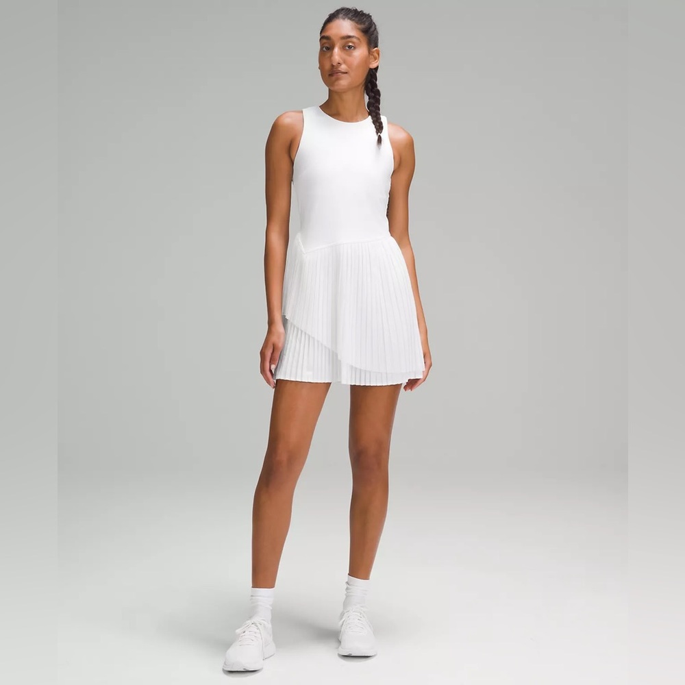 Lululemon Tiered Pleats White Tennis Dress Size 6